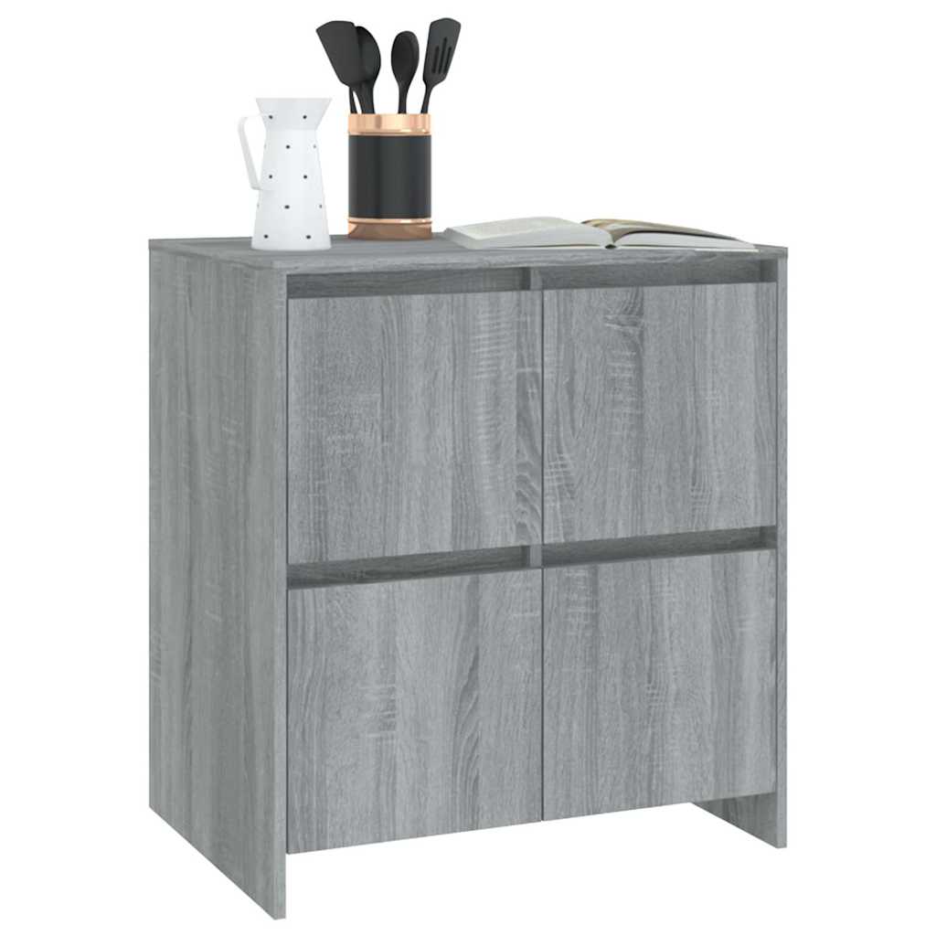Skjenker 2 stk grå sonoma eik 70x41x75 cm konstruert tre
