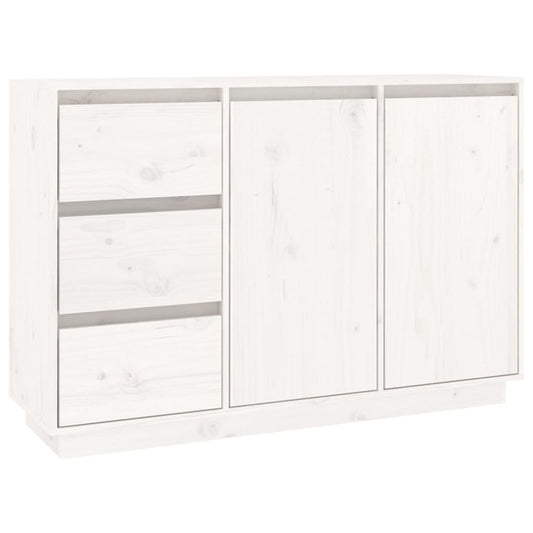 Skjenk hvit 111x34x75 cm heltre furu