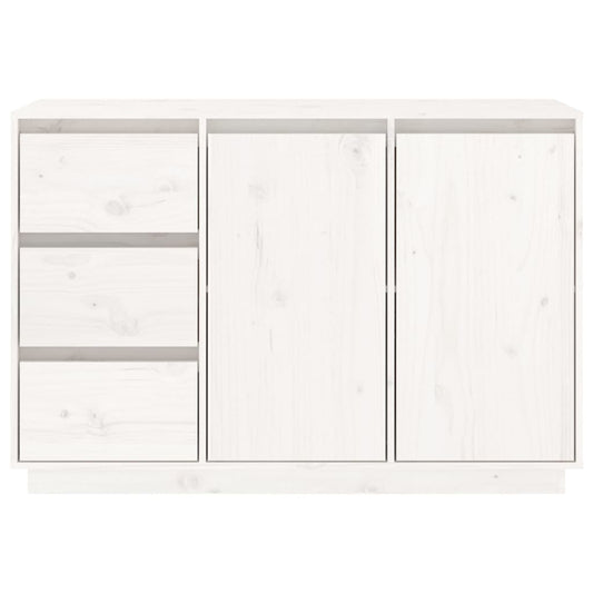 Skjenk hvit 111x34x75 cm heltre furu