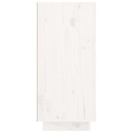 Skjenk hvit 111x34x75 cm heltre furu