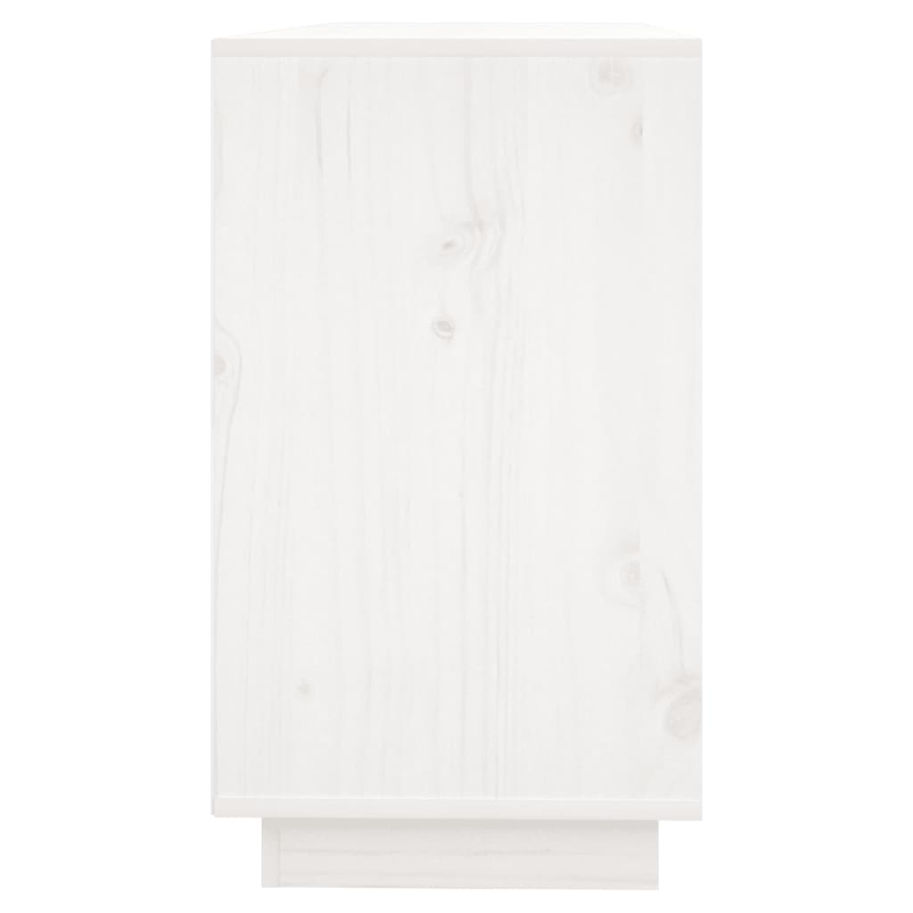 Skjenk hvit 111x34x60 cm heltre furu