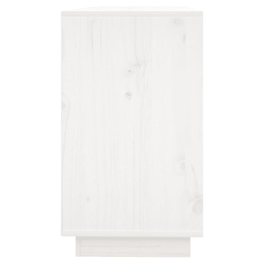Skjenk hvit 111x34x60 cm heltre furu