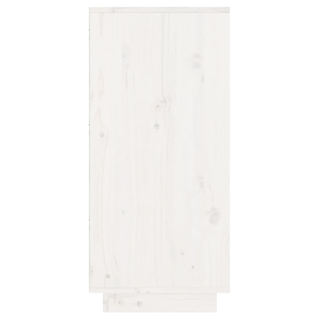 Konsollskap hvit 60x34x75 cm heltre furu