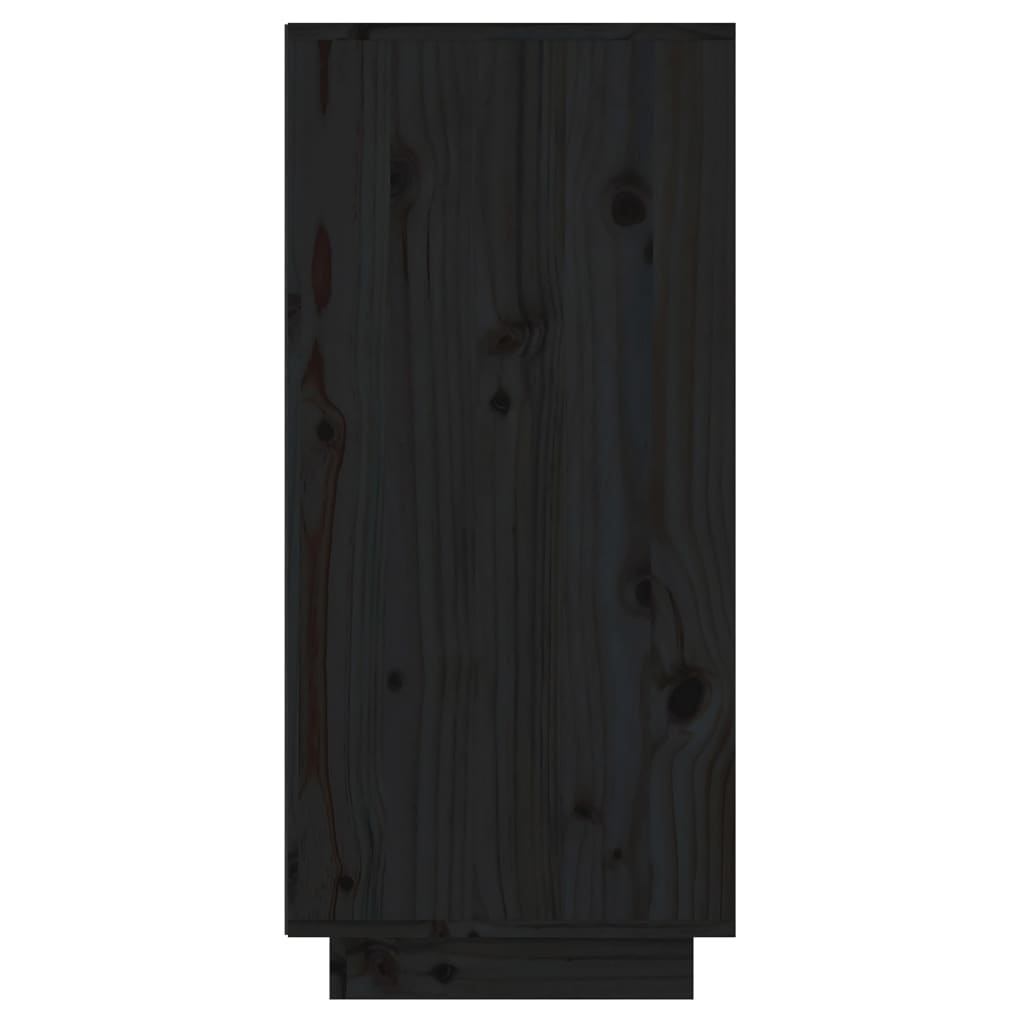 Konsollskap svart 60x34x75 cm heltre furu