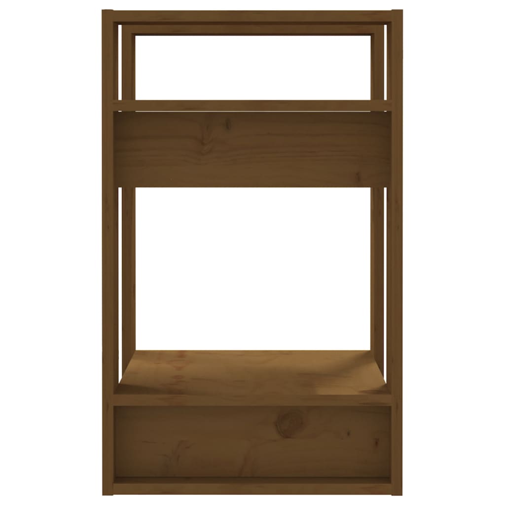 Bokhylle/romdeler honningbrun 41x35x57 cm heltre furu