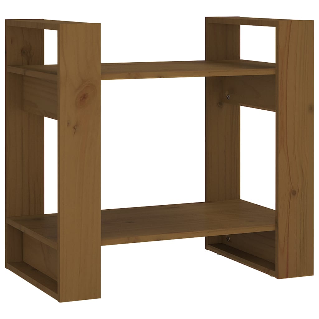 Bokhylle/romdeler honningbrun 60x35x57 cm heltre