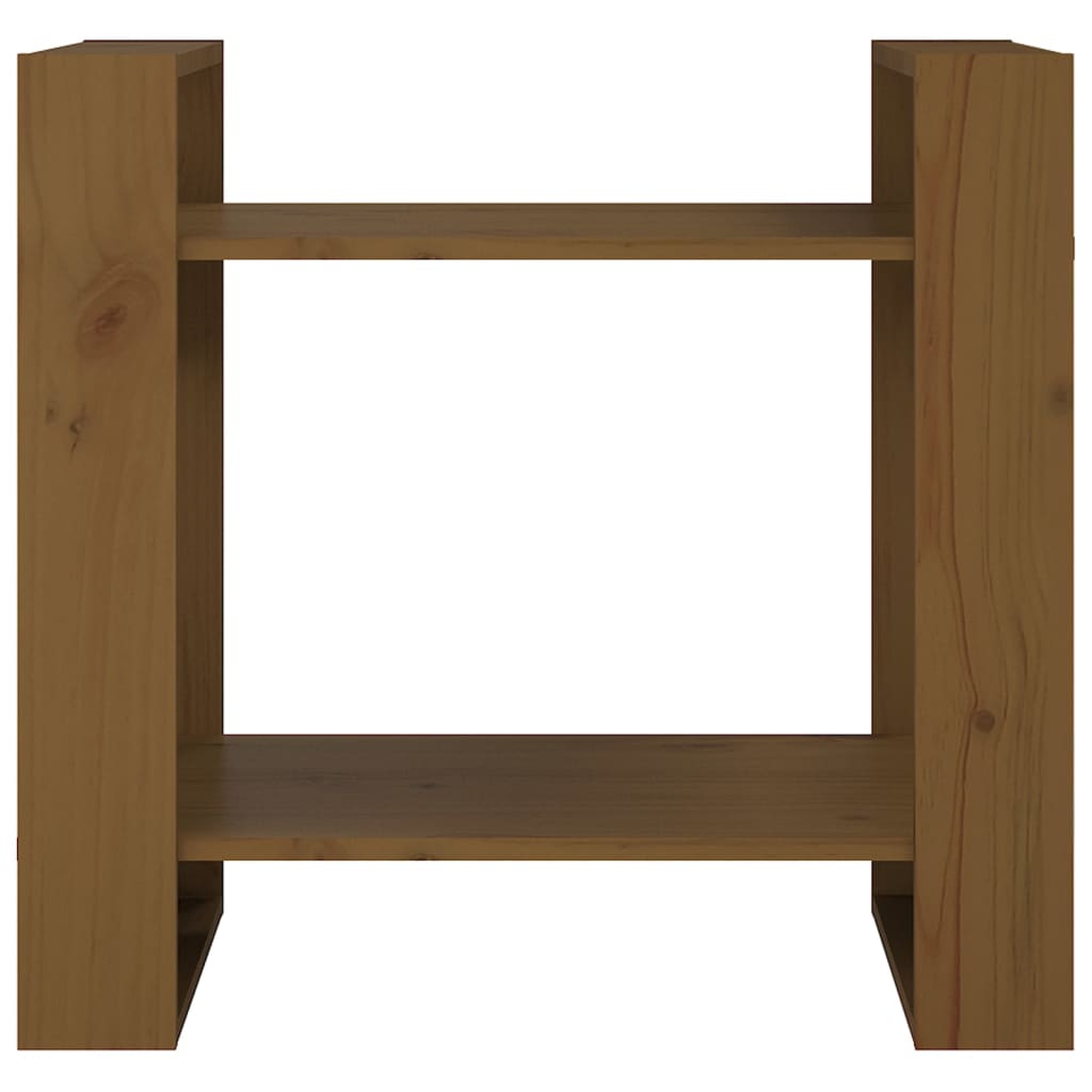 Bokhylle/romdeler honningbrun 60x35x57 cm heltre