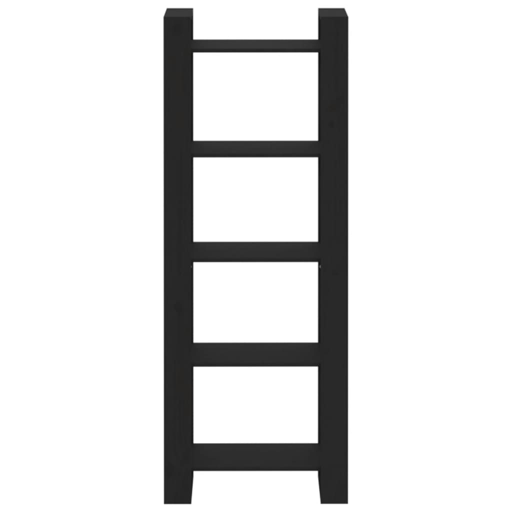 Bokhylle/romdeler svart 60x35x160 cm heltre