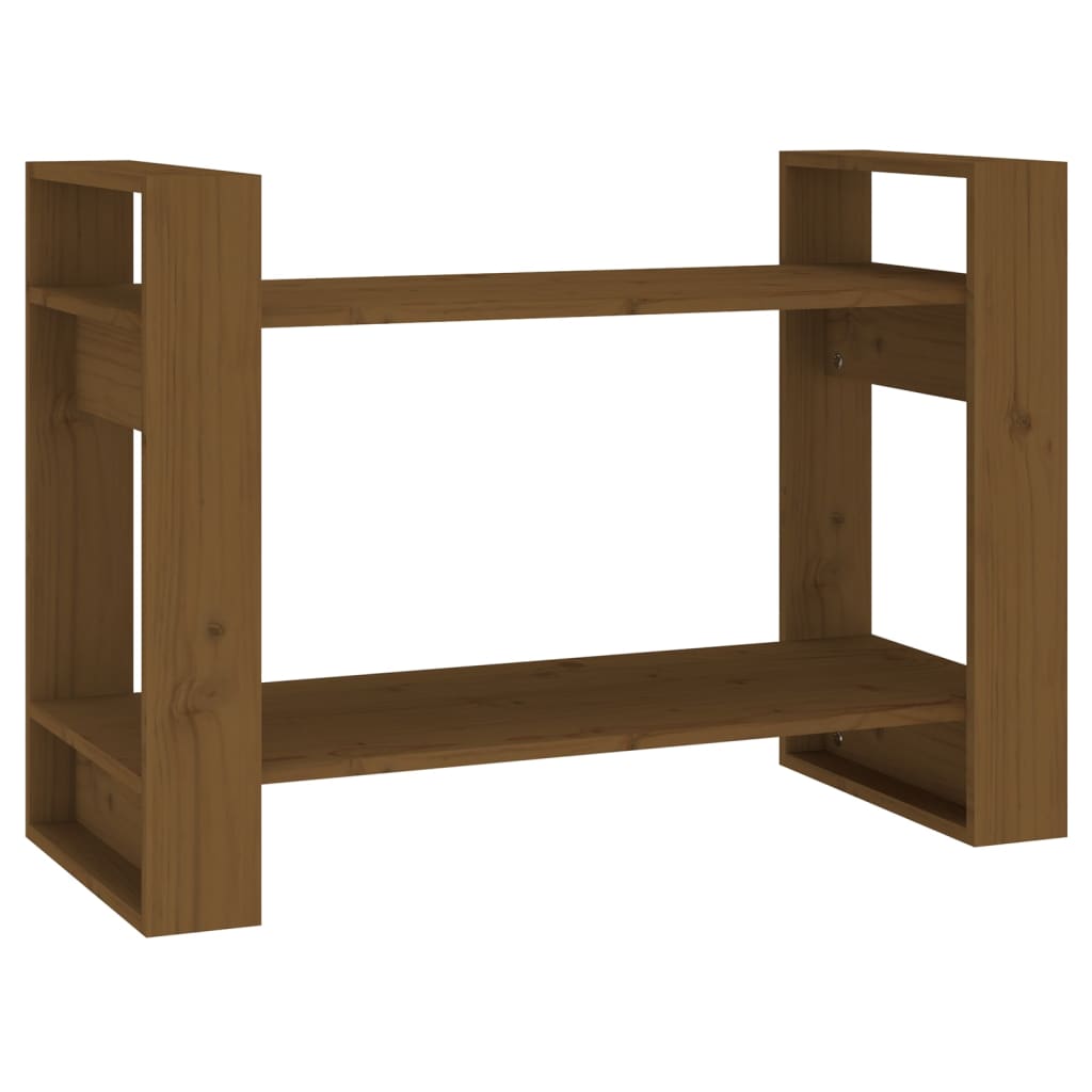 Bokhylle/romdeler honningbrun 80x35x56,5 cm heltre