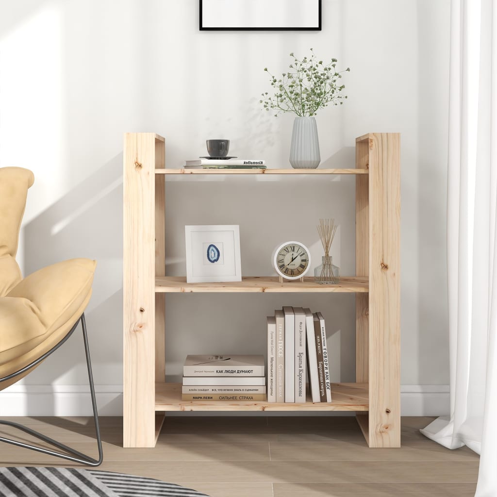 Bokskap/romdeler 80x35x91 cm heltre furu