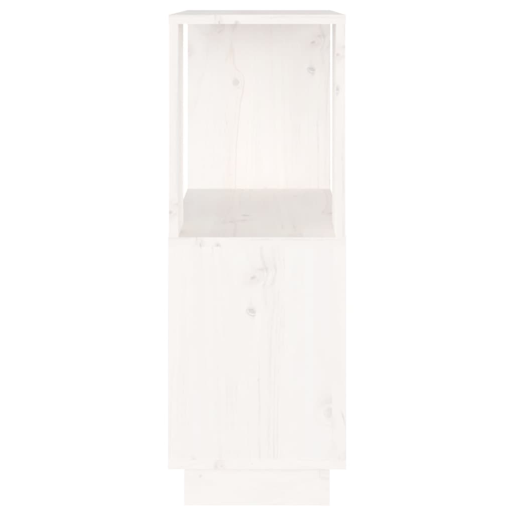 Bokhylle/romdeler hvit 51x25x70 cm heltre furu