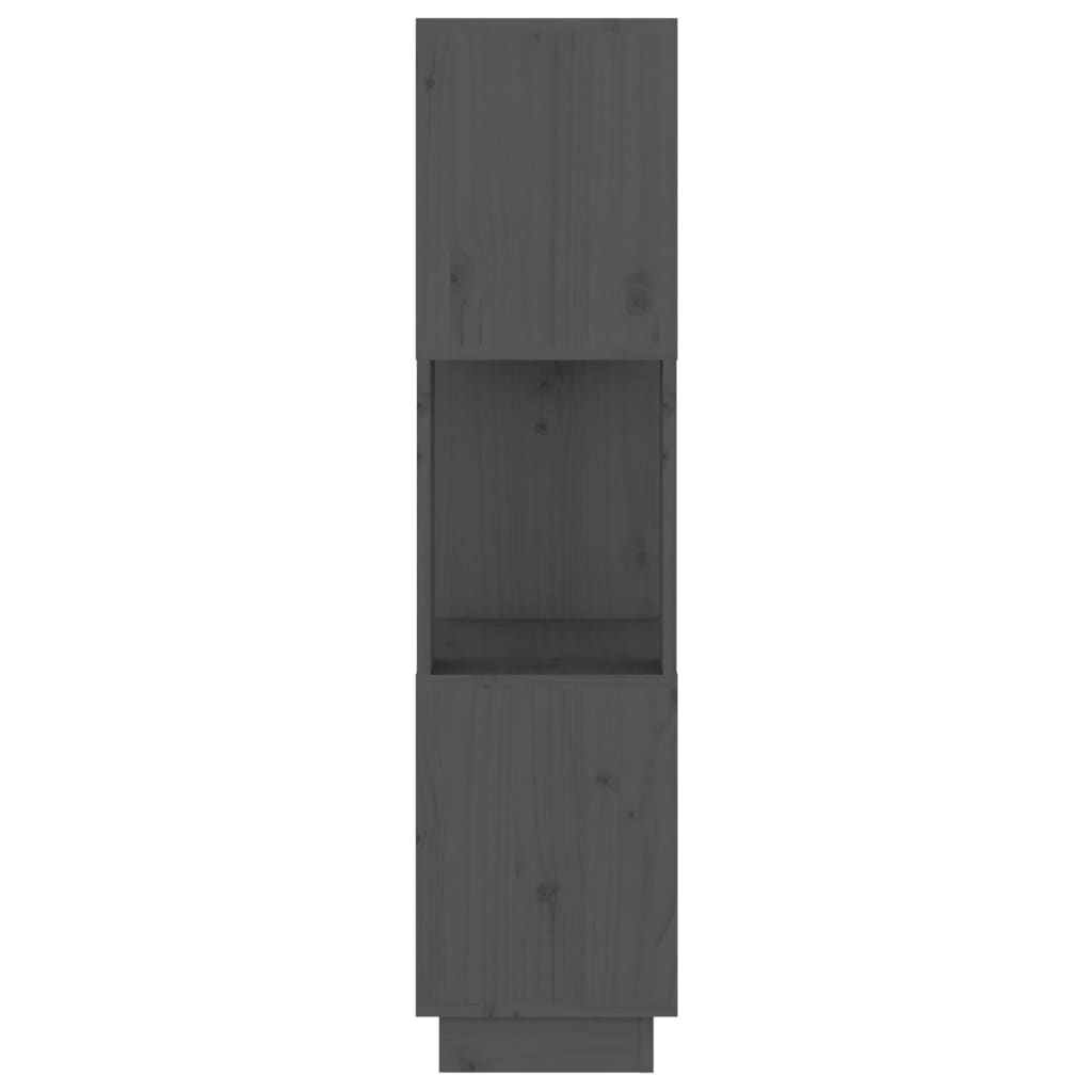 Bokhylle/romdeler grå 51x25x101 cm heltre furu