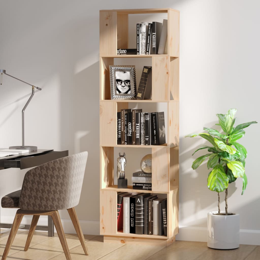 Bokhylle/romdeler 51x25x163,5 cm heltre furu