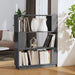 Bokhylle/romdeler grå 80x25x101 cm heltre furu