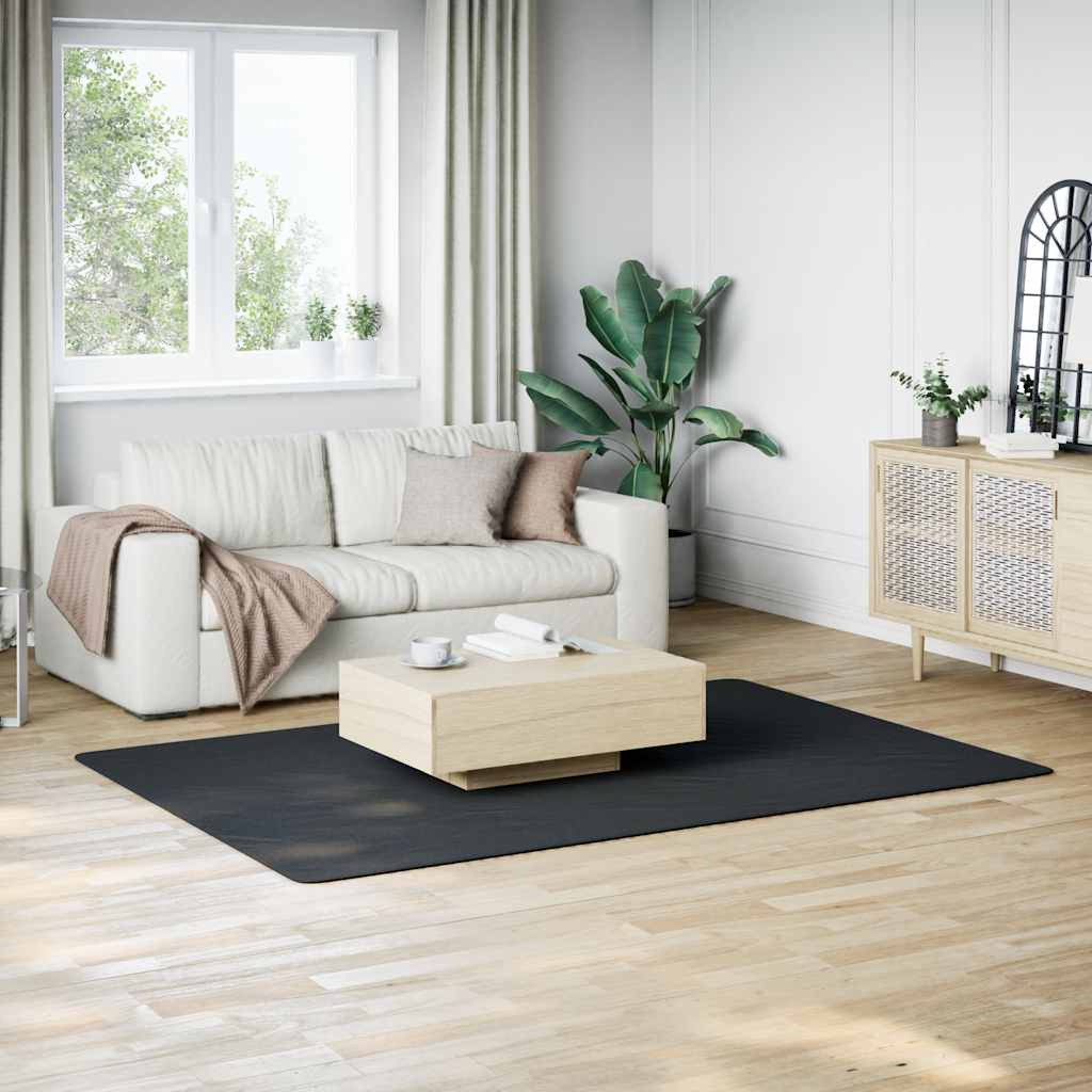 Vaskbart teppe mykt kort lugg 160x230 cm sklisikkert svart