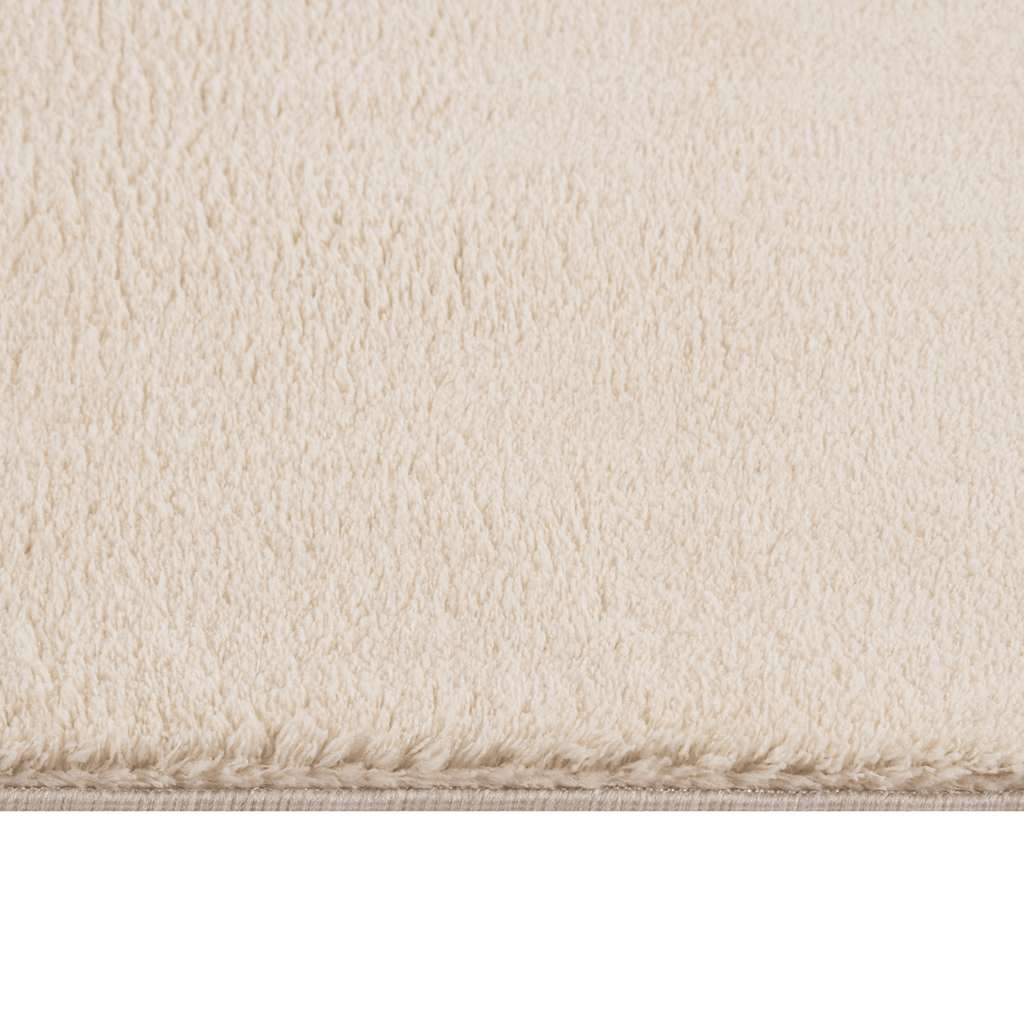 Vaskbart teppe mykt kort lugg 160x230 cm sklisikkert beige