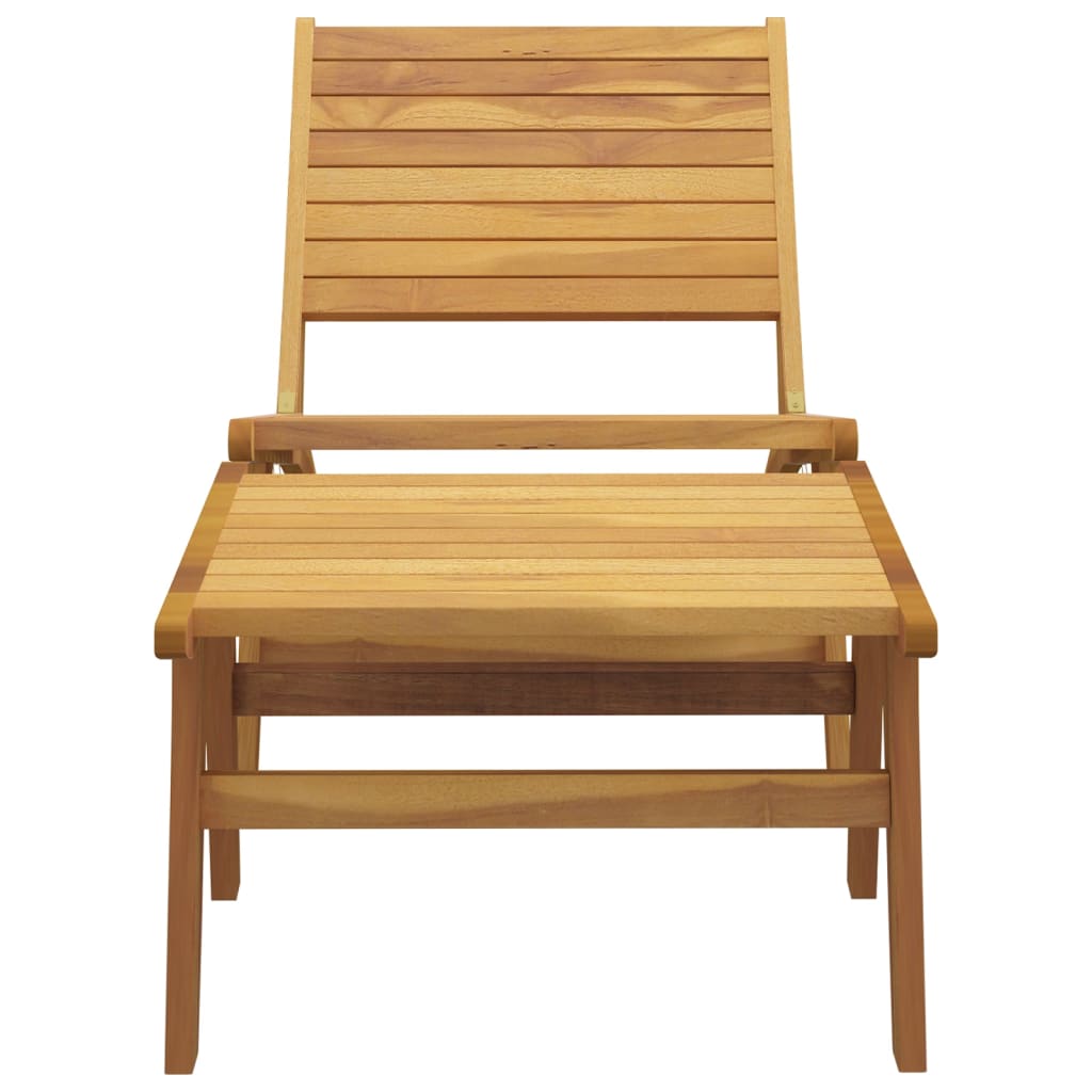Hagestol med fotstøtte heltre teak