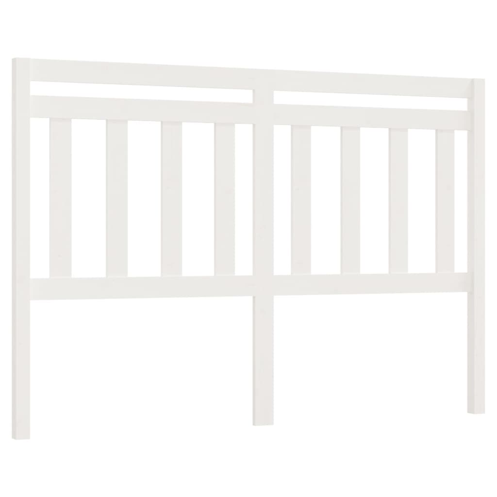 Sengegavl hvit 140x4x100 cm heltre furu