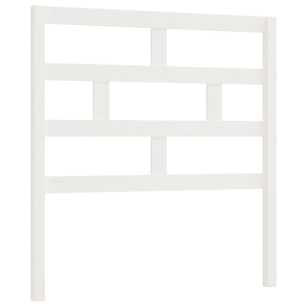 Sengegavl hvit 81x4x100 cm heltre furu vidaXL