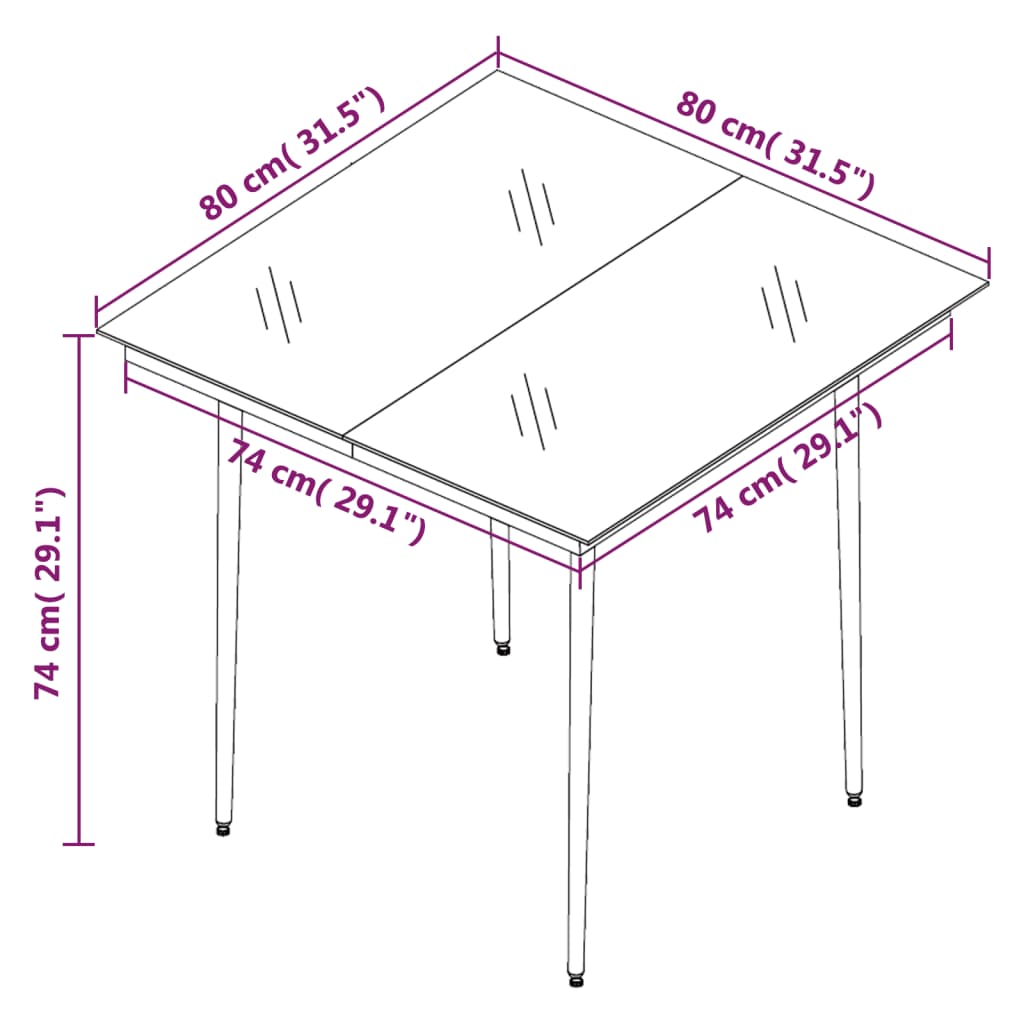 Hagespisegruppe 3 deler svart PVC-rotting