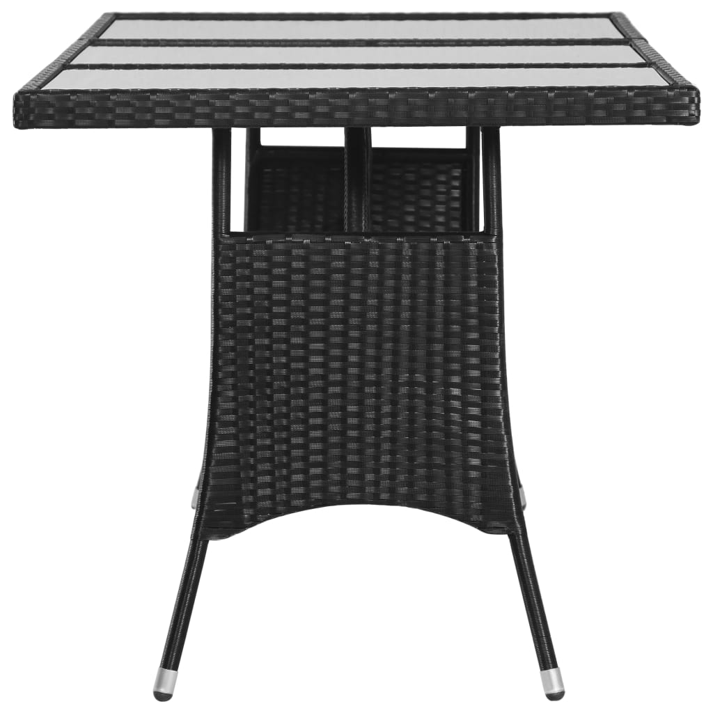 Hagebord svart 170x80x74 cm polyrotting vidaXL