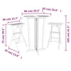 Foldbart barsett 3 deler heltre teak
