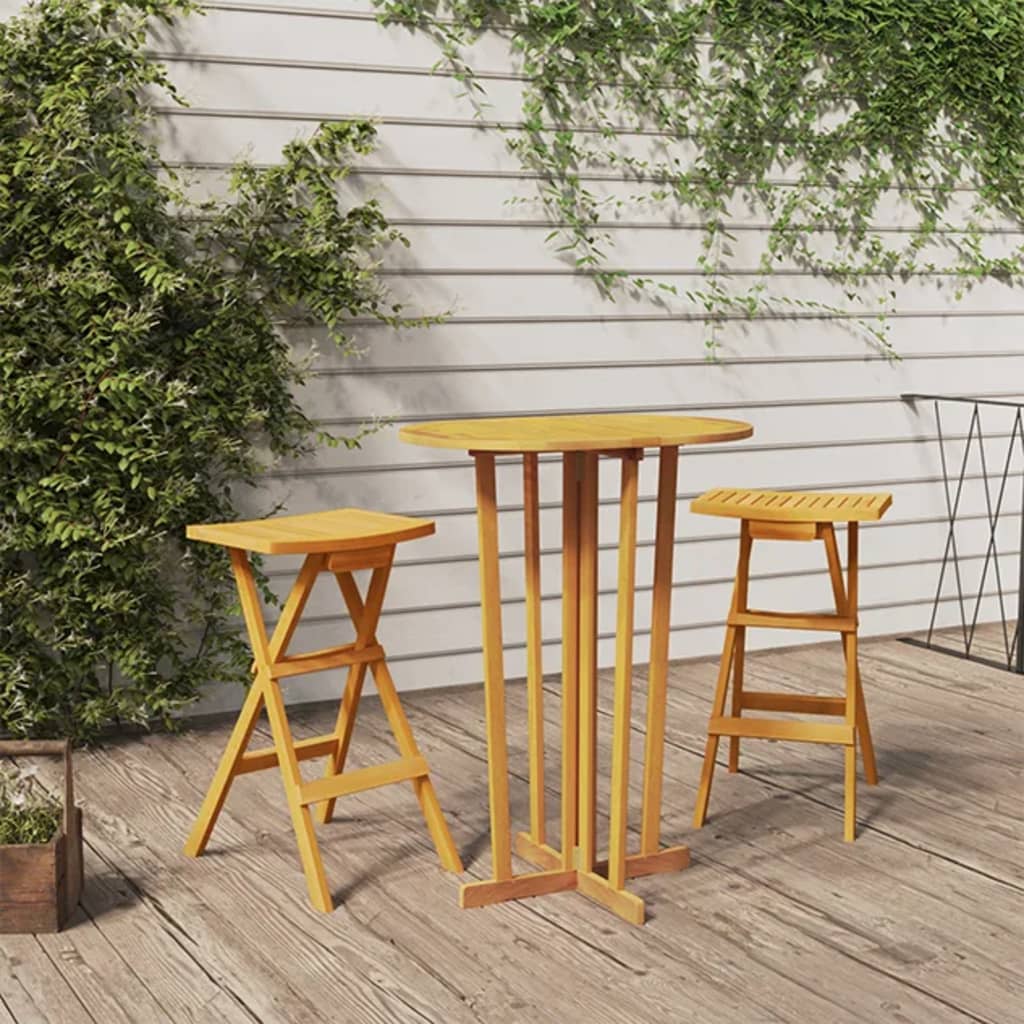 Foldbart barsett 3 deler heltre teak
