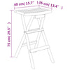 Foldbart barsett 5 deler heltre teak