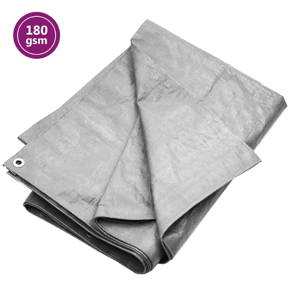 Presenning 180 g/m² 3x3 m grå HDPE