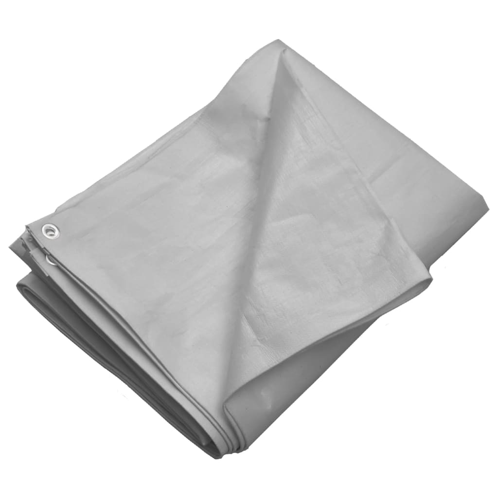 Presenning 260 g/m² 4x4 m grå HDPE