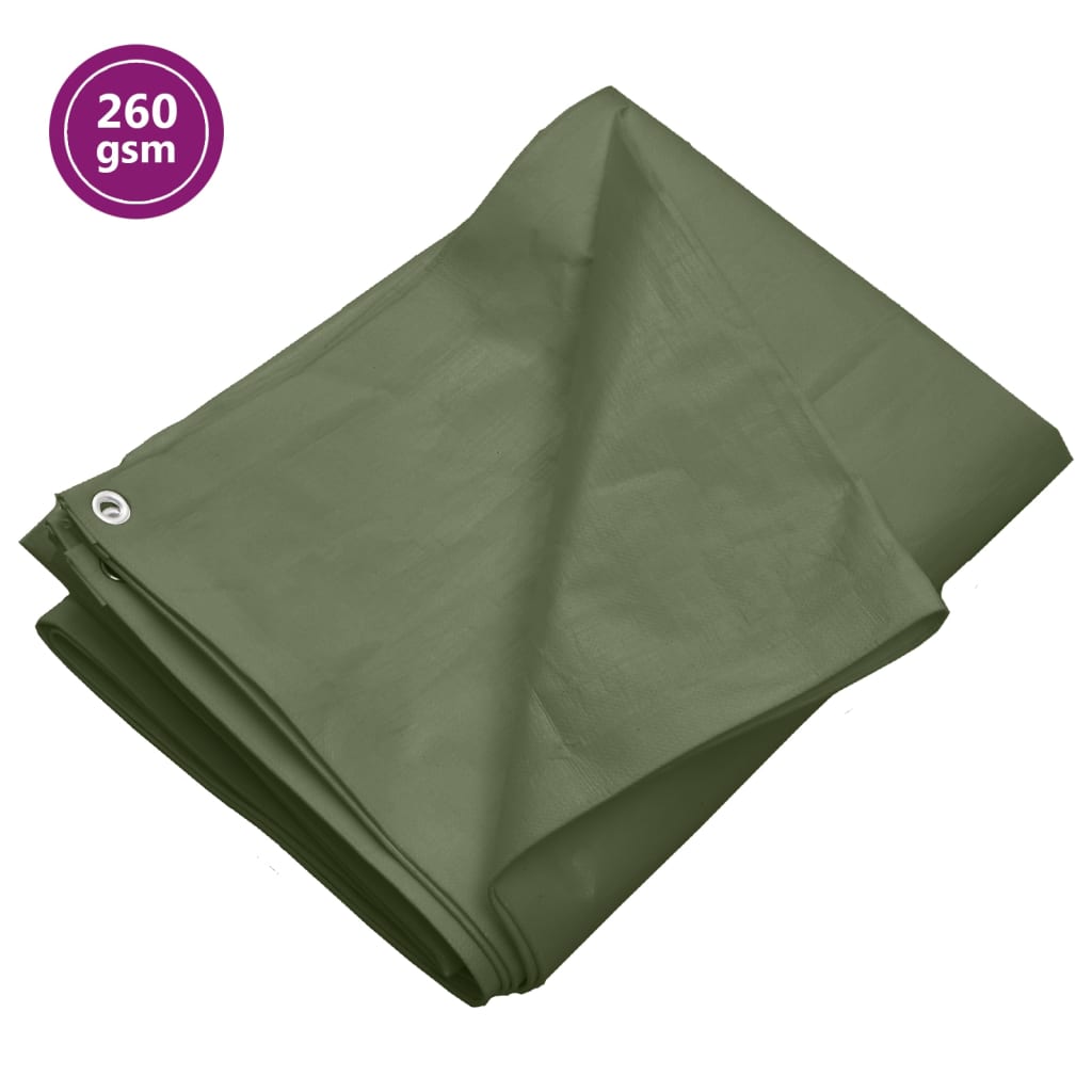 Presenning 260 g/m² 3x5 m grønn HDPE