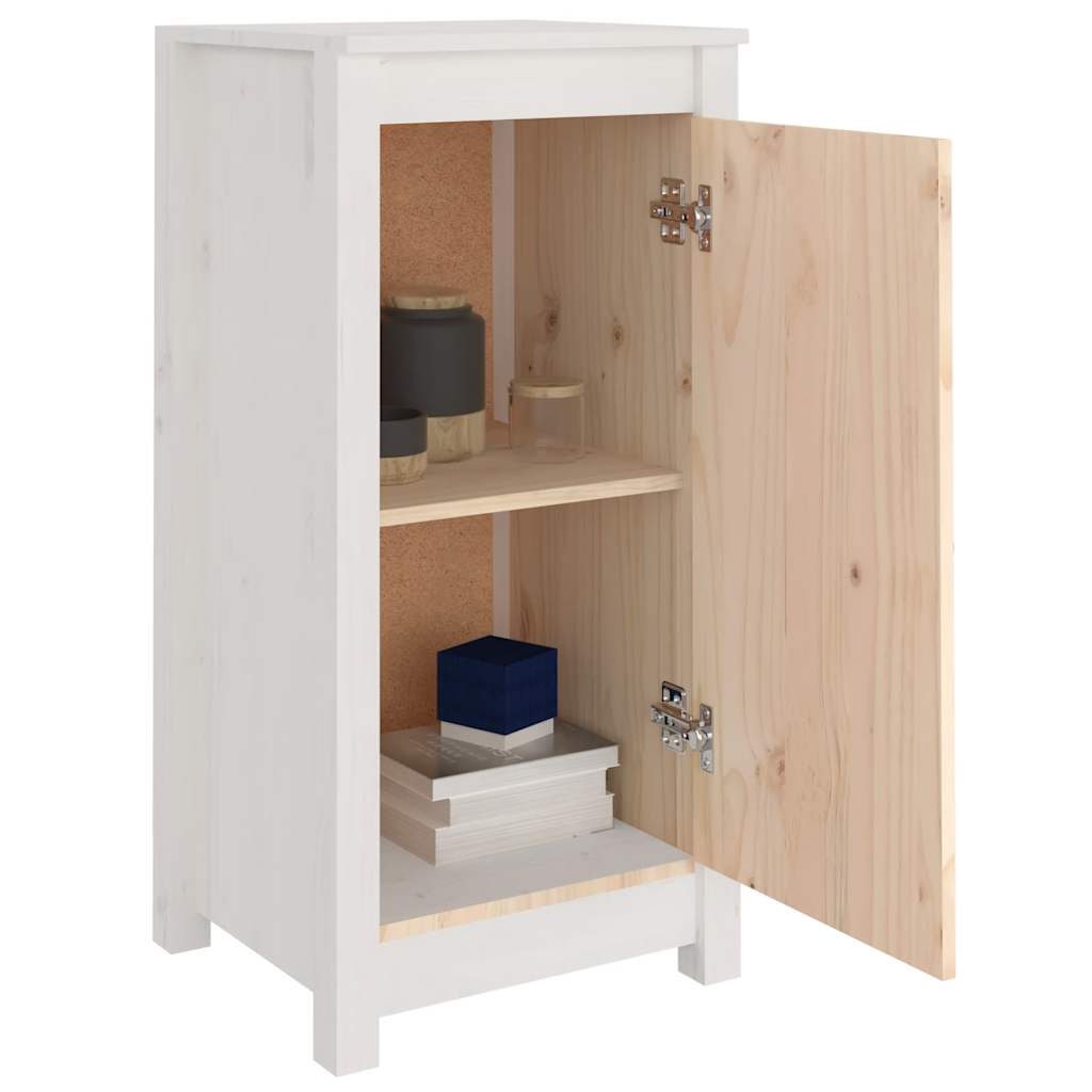 Skjenk hvit 39x35x80 cm heltre furu