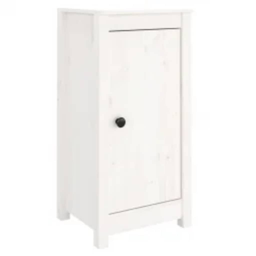 Skjenker 2 stk hvit 39x35x80 cm heltre furu