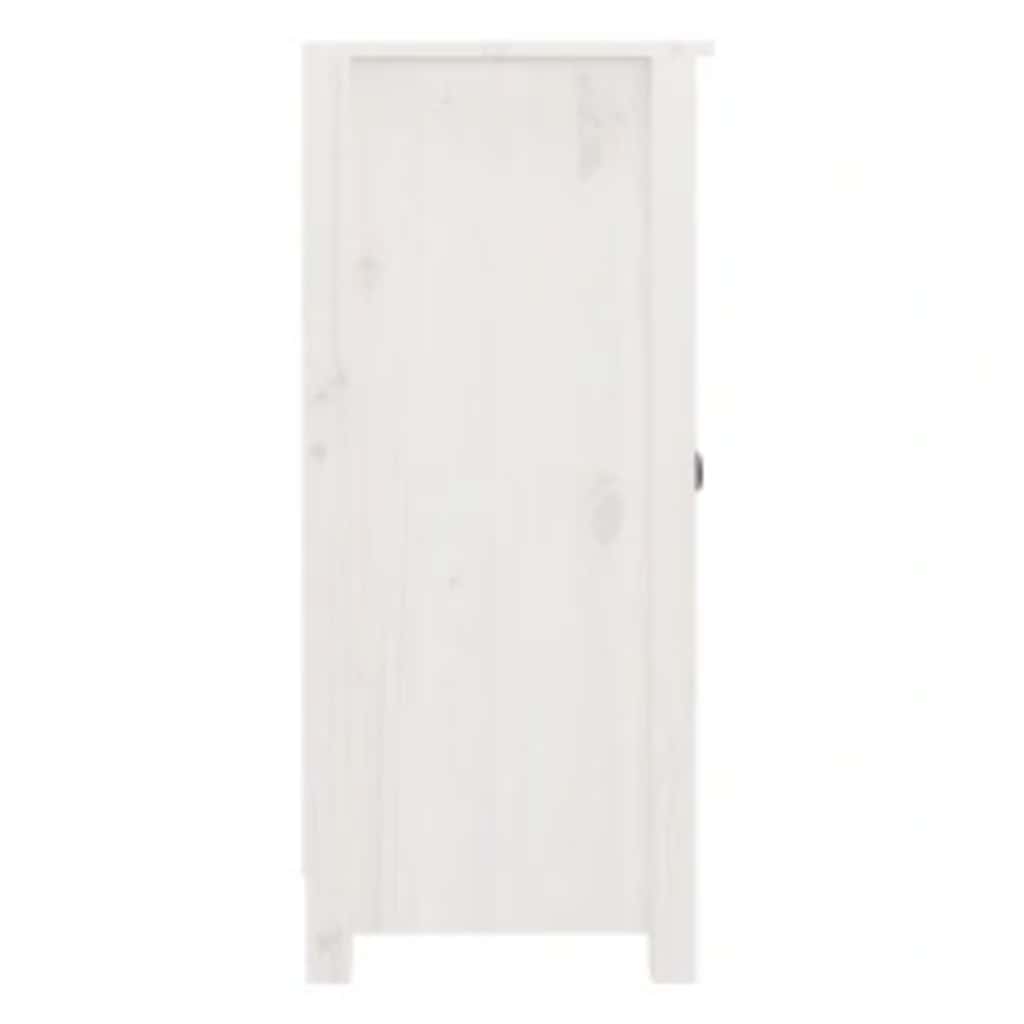 Skjenker 2 stk hvit 39x35x80 cm heltre furu