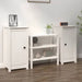 Skjenker 2 stk hvit 39x35x80 cm heltre furu