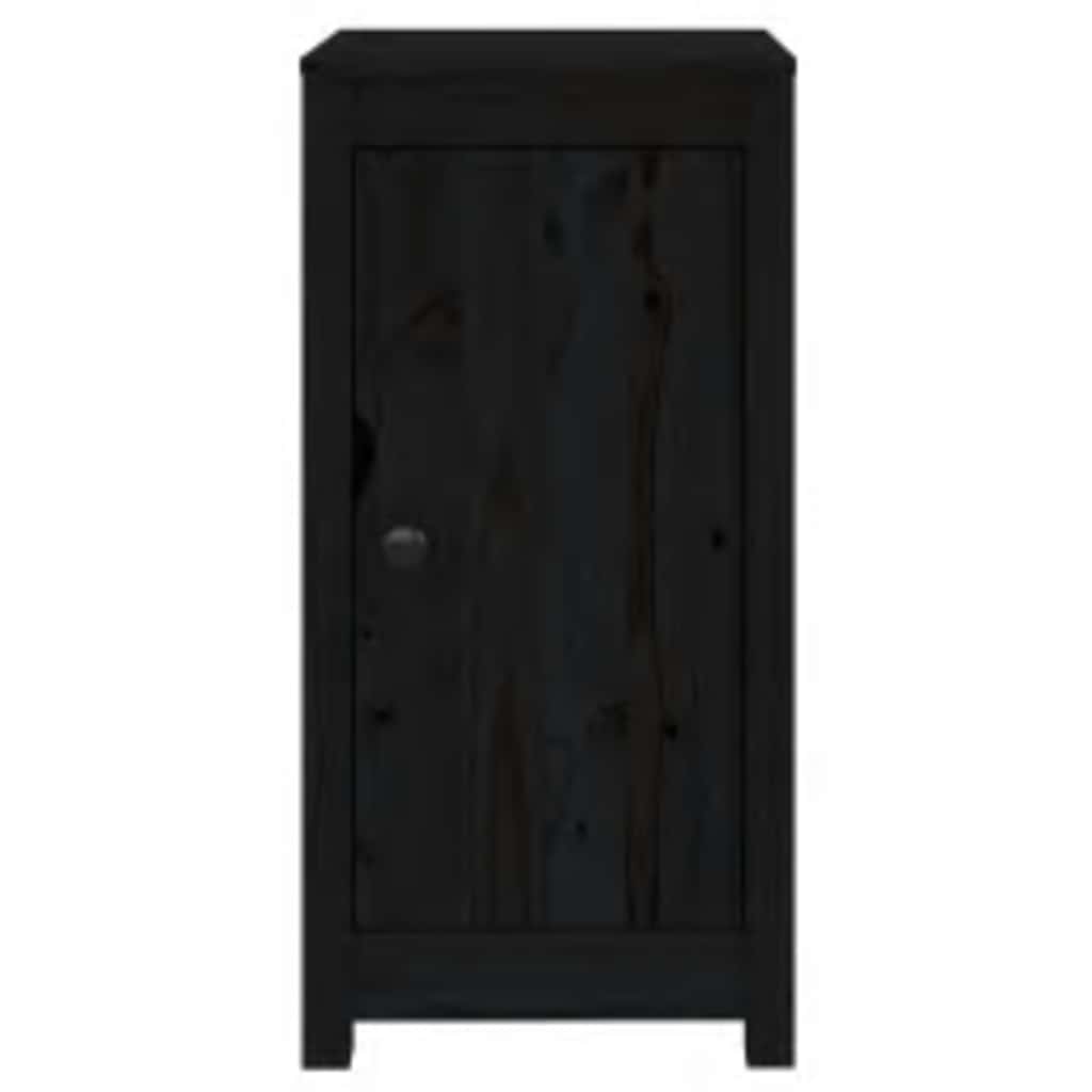 Skjenker 2 stk svart 39x35x80 cm heltre furu