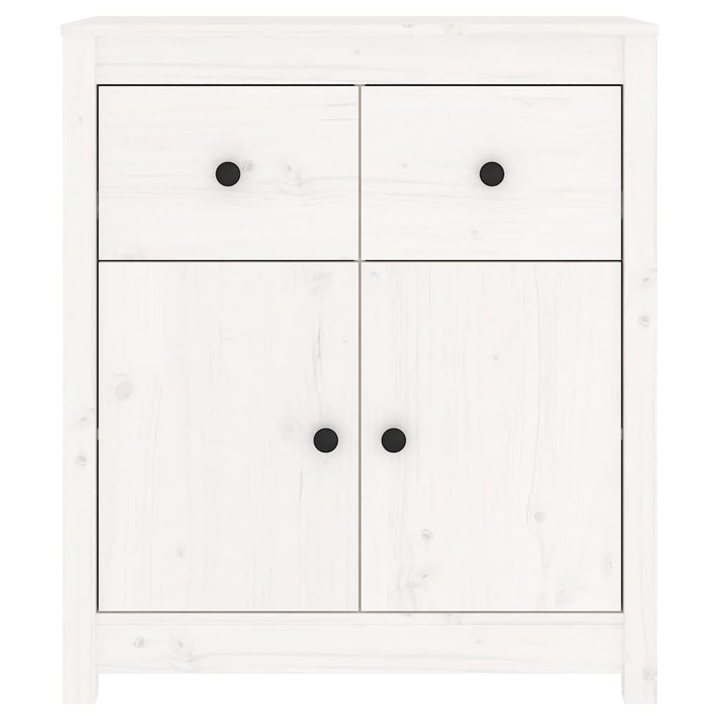 Skjenk hvit 70x35x80 cm heltre furu
