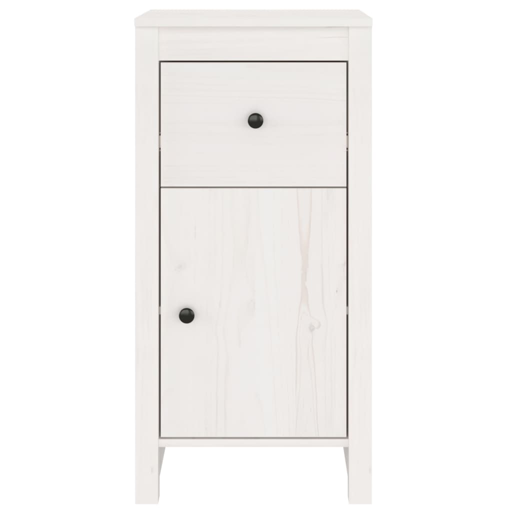 Skjenker 2 stk hvit 40x35x80 cm heltre furu