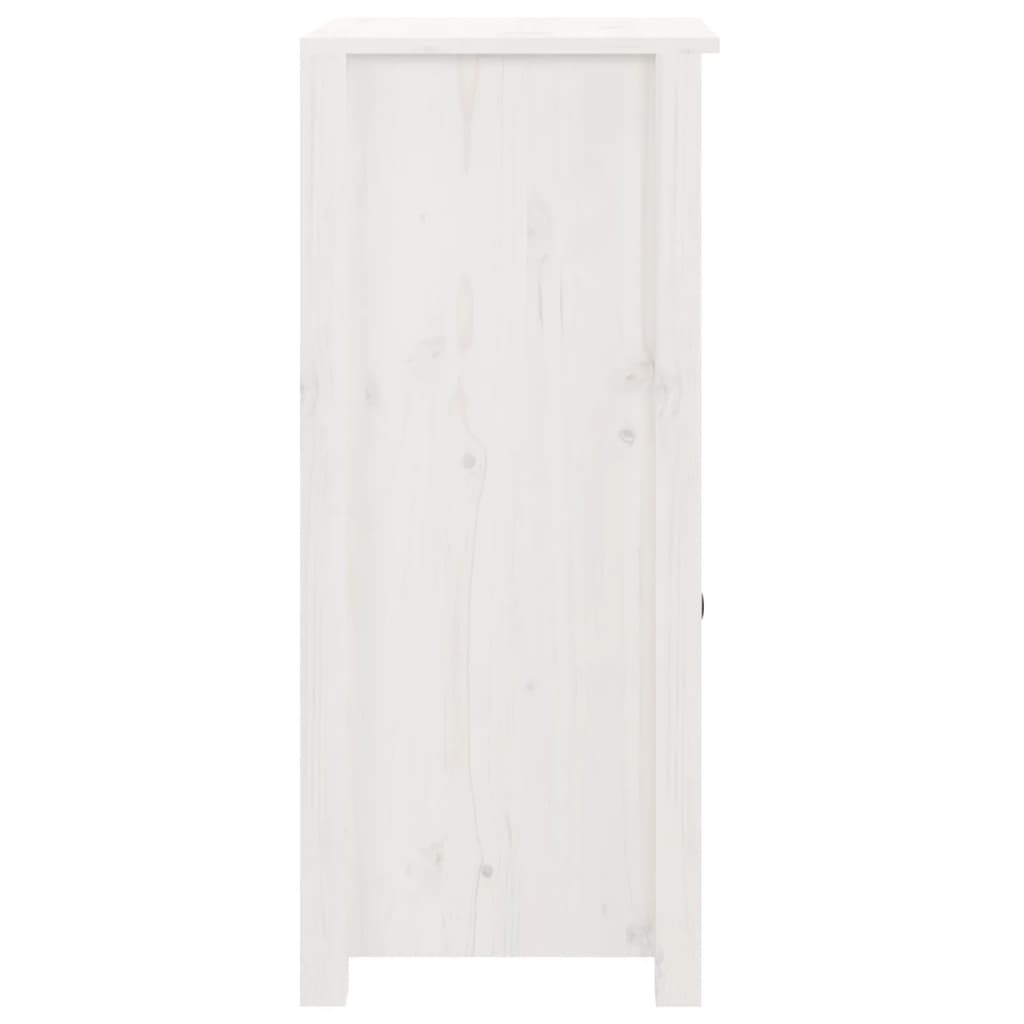 Skjenker 2 stk hvit 40x35x80 cm heltre furu
