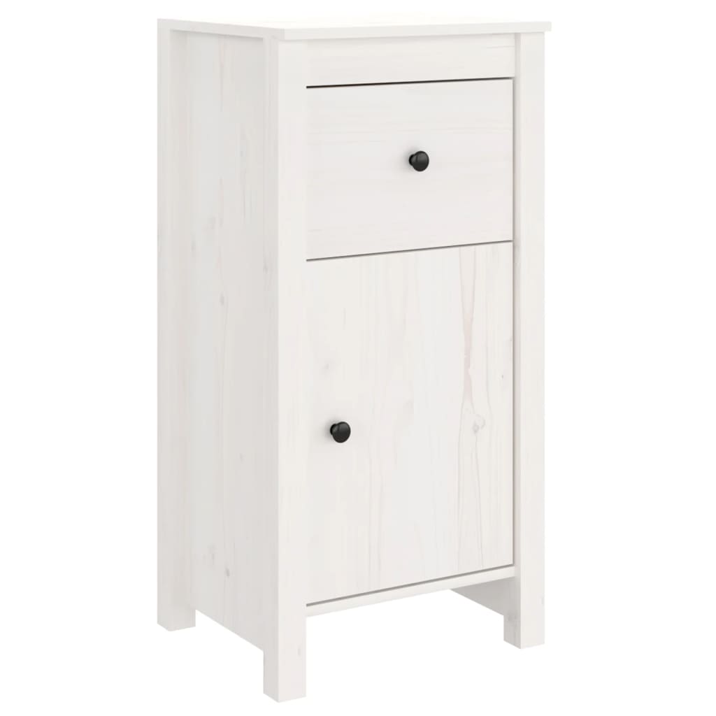 Skjenker 2 stk hvit 40x35x80 cm heltre furu