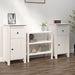 Skjenker 2 stk hvit 40x35x80 cm heltre furu