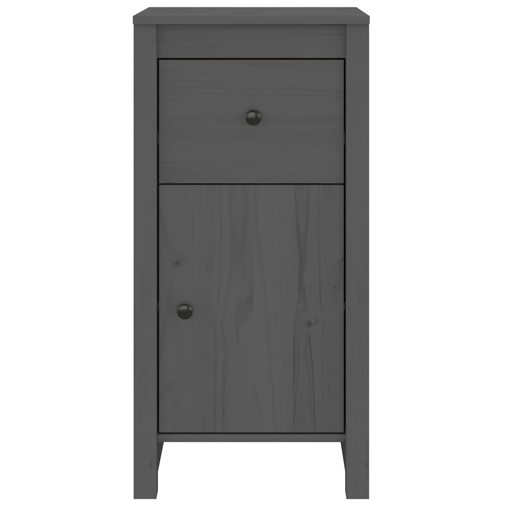 Skjenker 2 stk grå 40x35x80 cm heltre furu