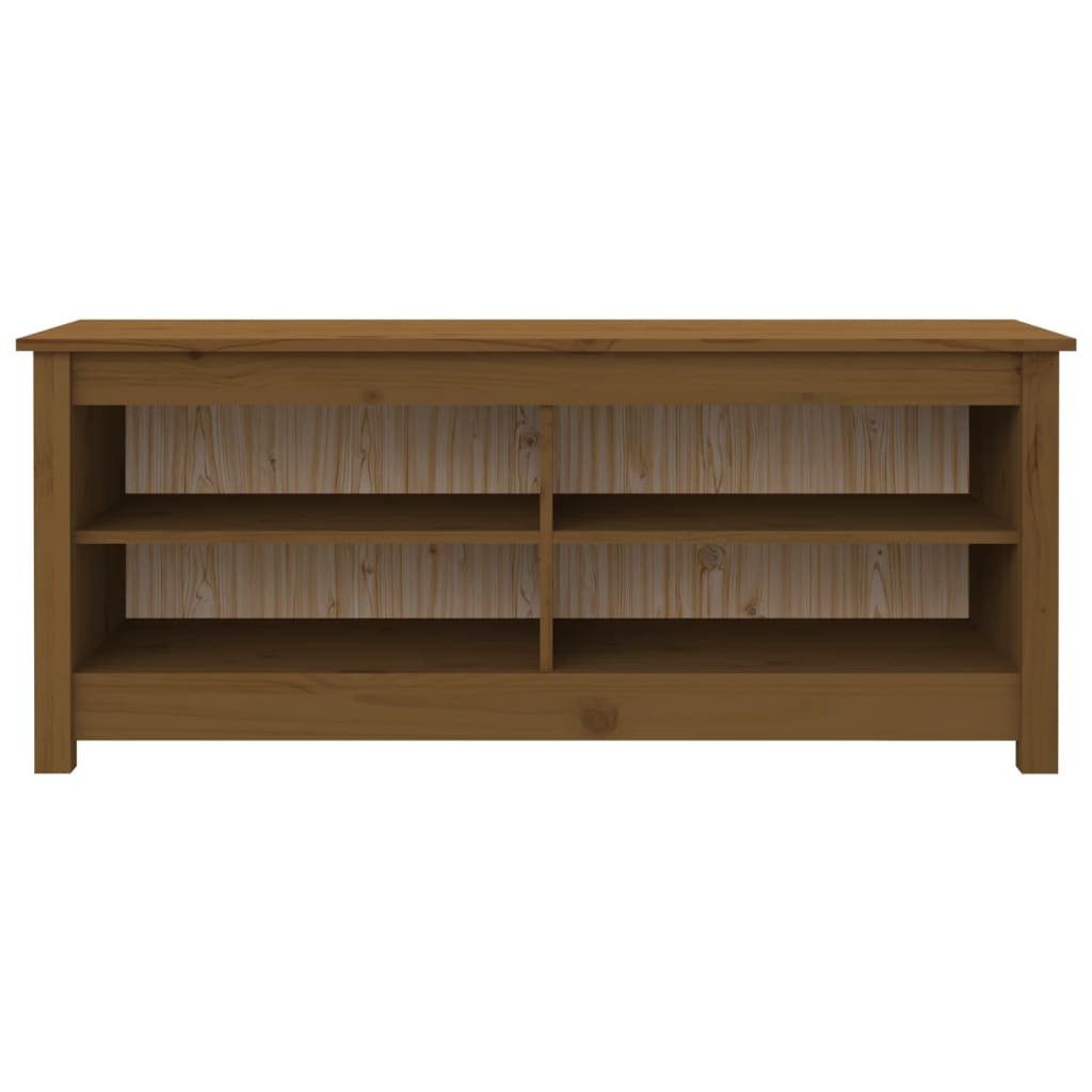 Skobenk honningbrun 110x38x45,5 cm heltre furu
