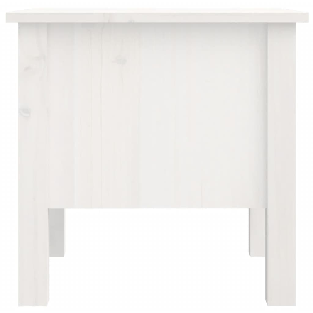 Salongbord hvit 40x40x39 cm heltre furu