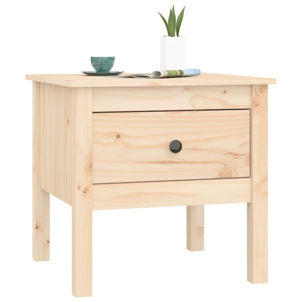 Sidebord 2 stk 50x50x49 cm heltre furu