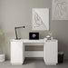 Skrivebord hvit 140x50x75 cm heltre furu vidaXL