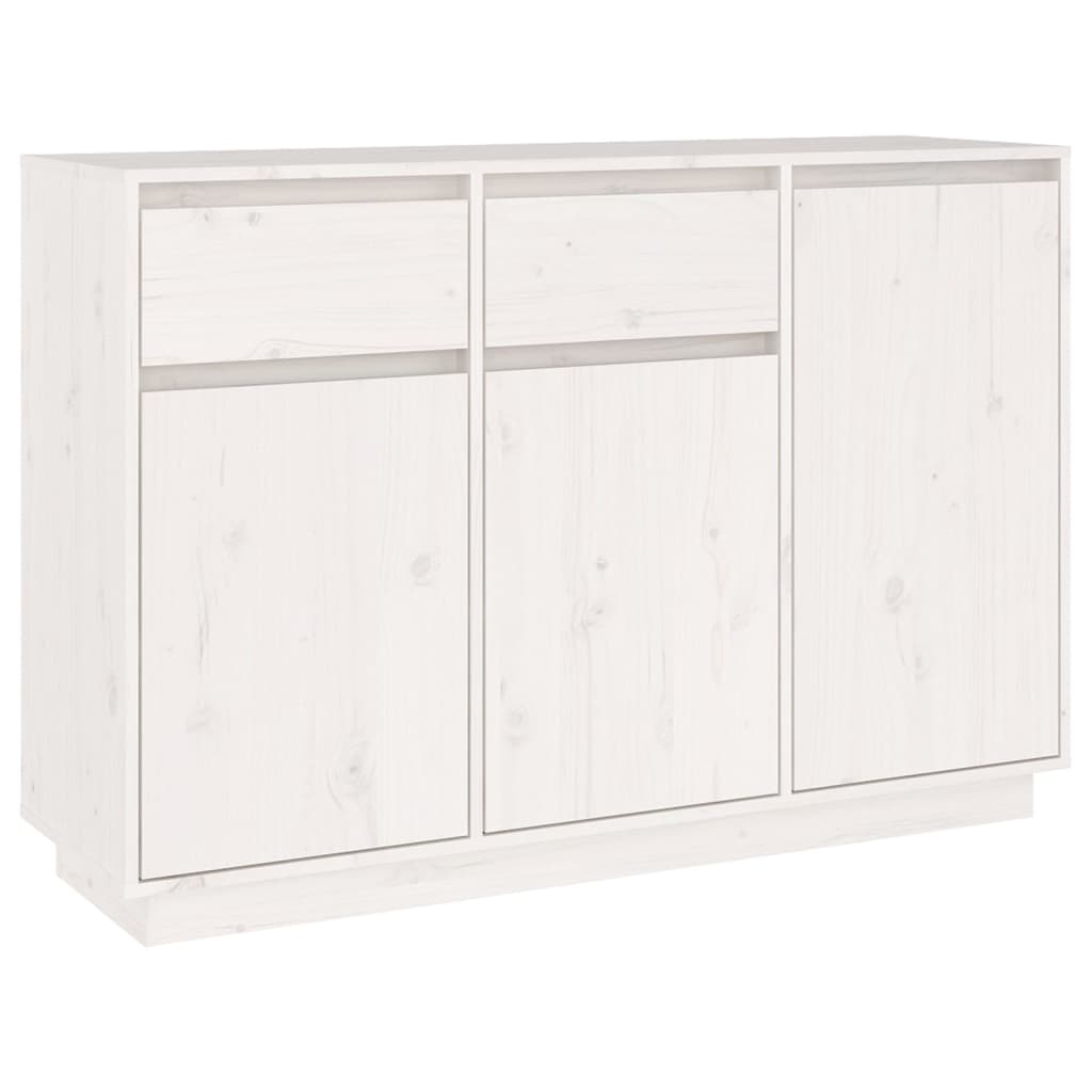 Skjenk hvit 110x34x75 cm heltre furu vidaXL