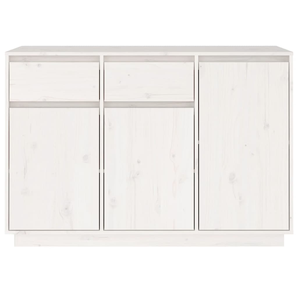 Skjenk hvit 110x34x75 cm heltre furu vidaXL