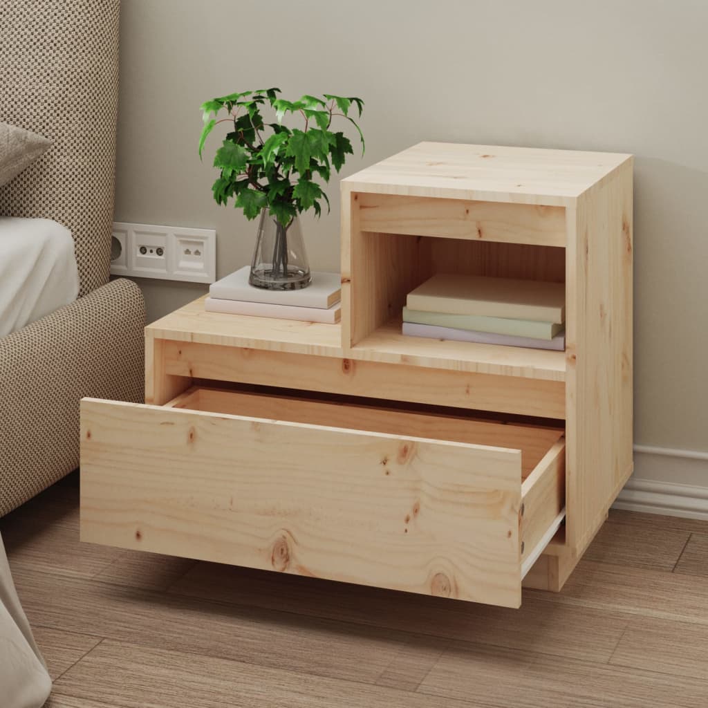 Nattbord 2 stk 60x34x51 cm heltre furu