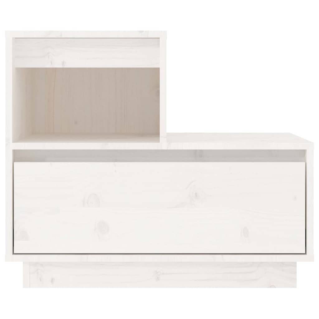 Nattbord 2 stk hvit 60x34x51 cm heltre furu